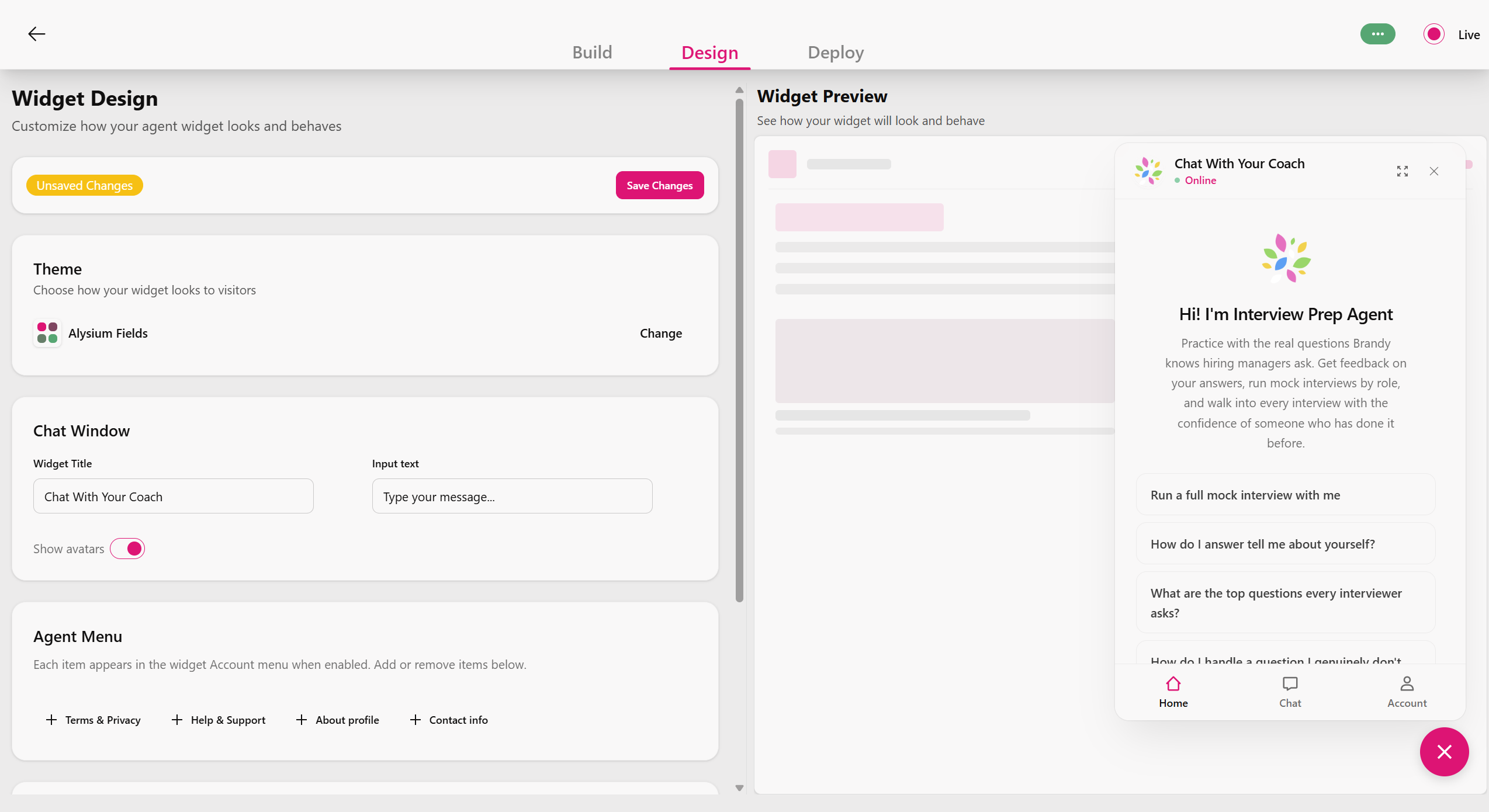 Your brand, your widget.